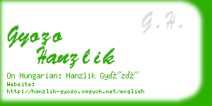 gyozo hanzlik business card